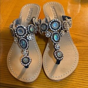 Bejeweled Sandals, size 6